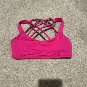 Pink Lululemon Free to be Wild Bra Size 4